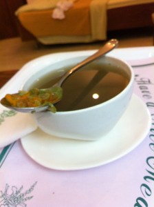 Veggie soup at the Apollo Hospital